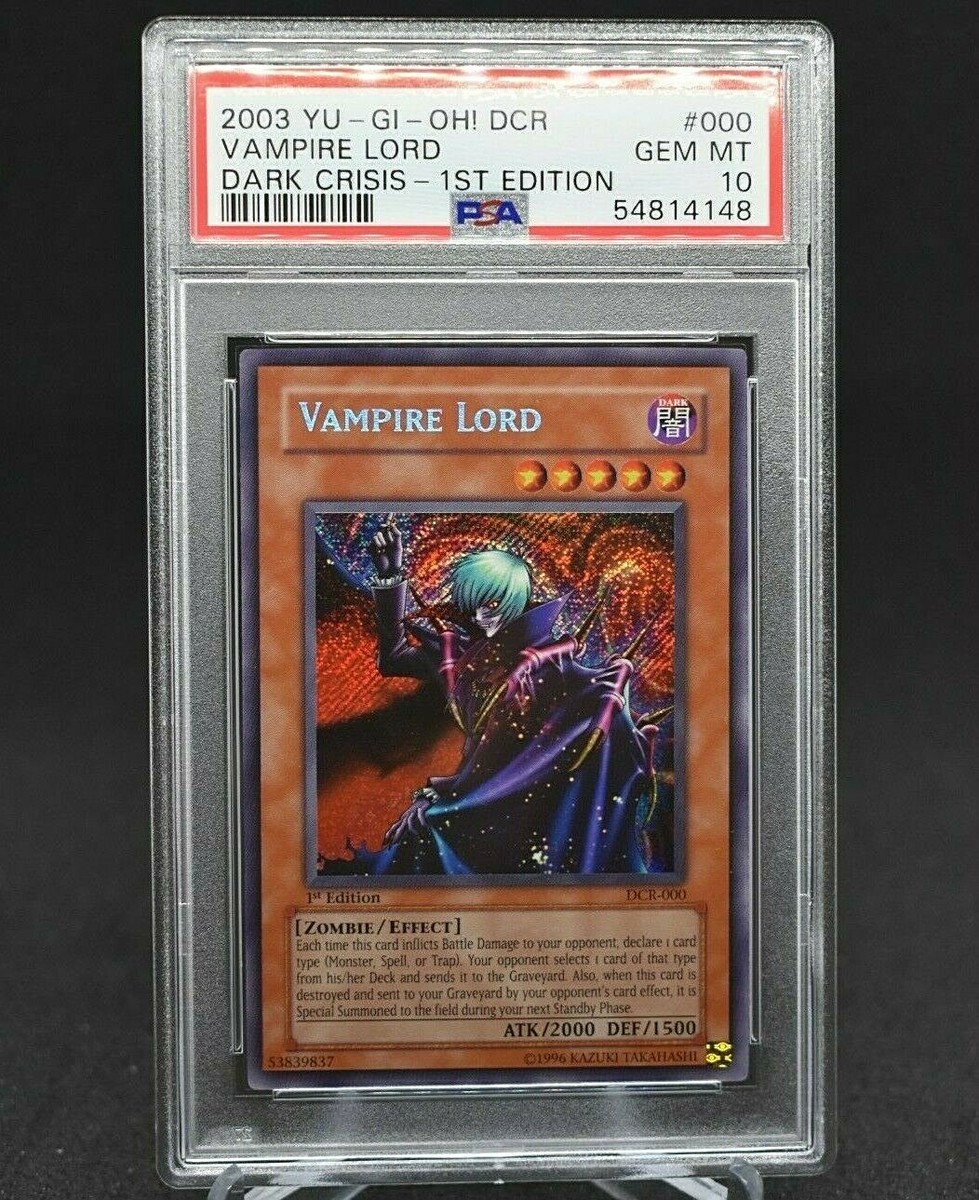Yu-Gi-Oh! Dark Crisis 1st Edition Vampire Lord DCR-000 PSA Gem