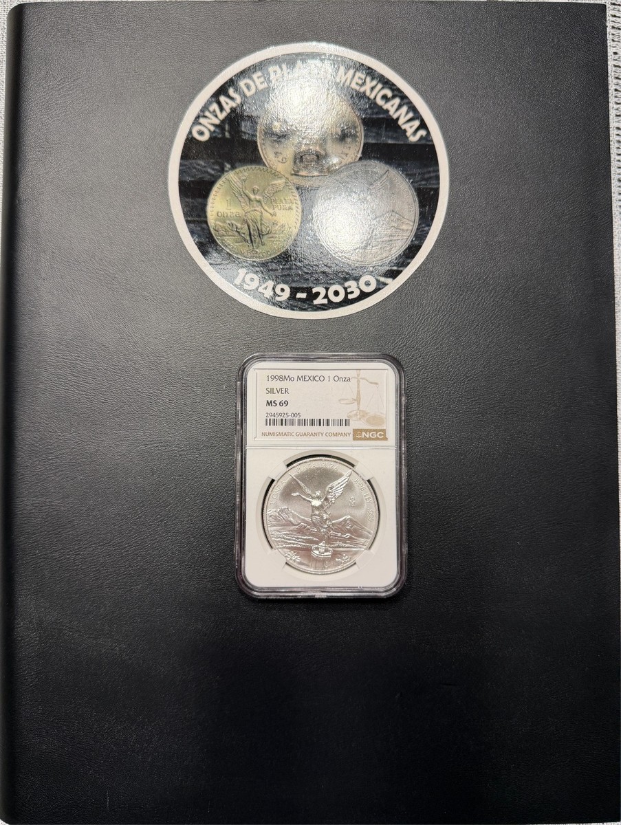 Mexico Silver Libertad Coin Album 1982 To 2024 +MS69 1998 and '49