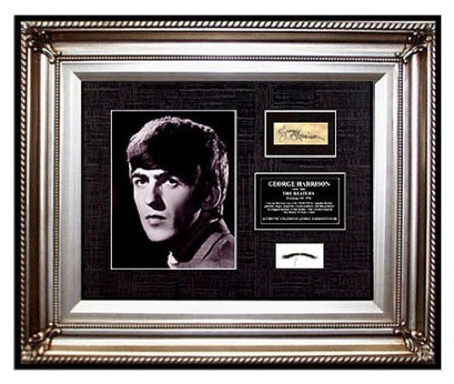 The Beatles GEORGE HARRISON Hair lock PHOTO Signed art Music