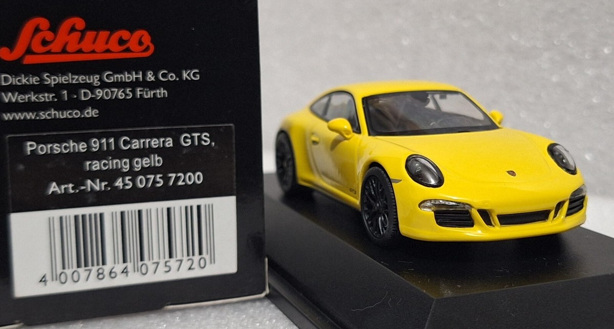 Porsche 911 (991) Carrera GTS Coupe Racing 2014 Yellow 1:43 Schuco