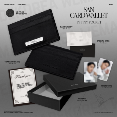 ATEEZ SAN Birthday MD Card Wallet in Tiny Pocket Official K-POP