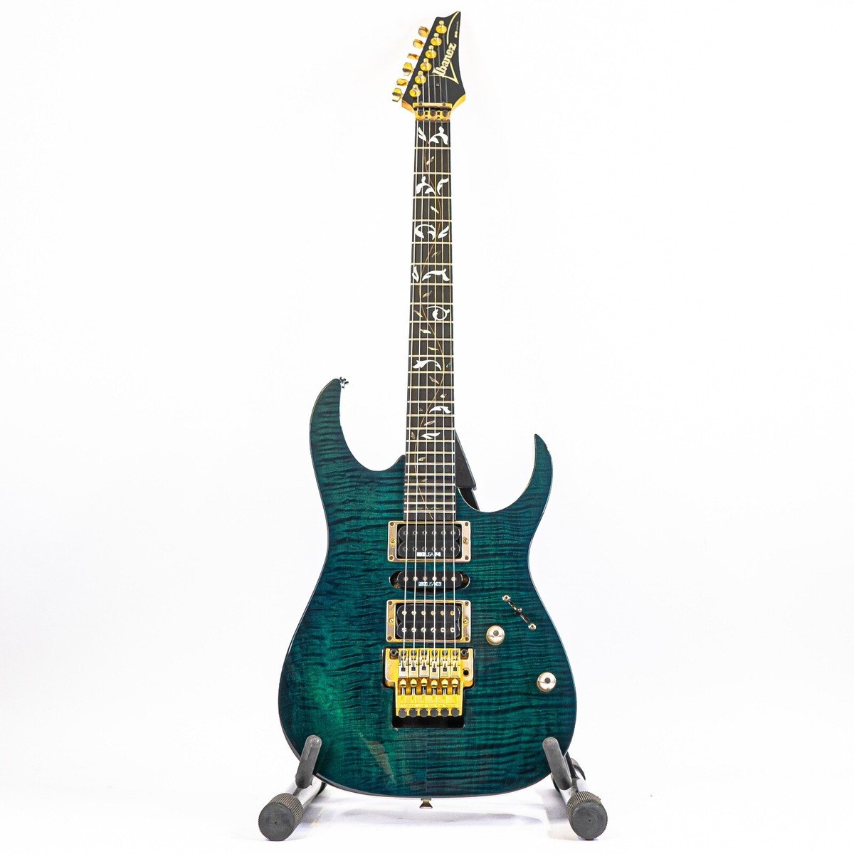 1993 Ibanez RG7CTTL Electric Guitar Trans Blue w/ Tree of Life