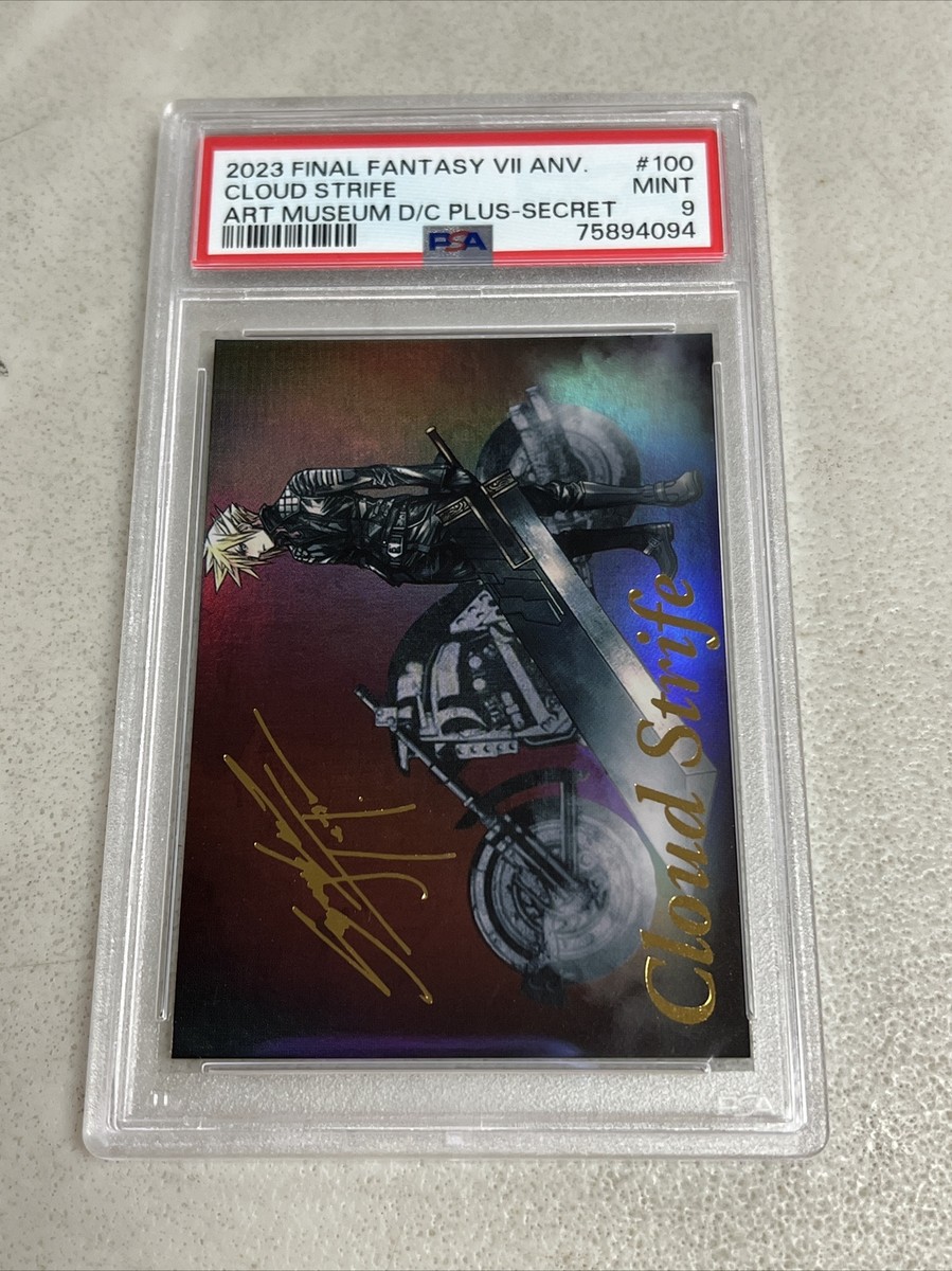 PSA 9 Final Fantasy VII 7 Anniversary Art Museum Cloud Strife 100
