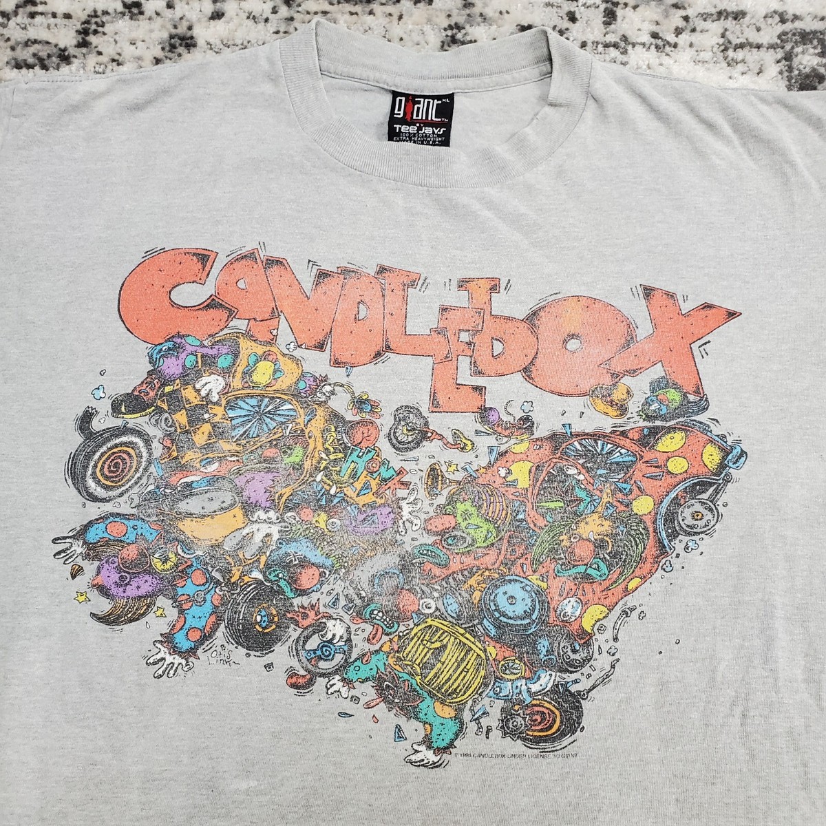 Vintage 90s Candlebox Band Tee 1996 Tour Shirt Giant Tag XL Gray