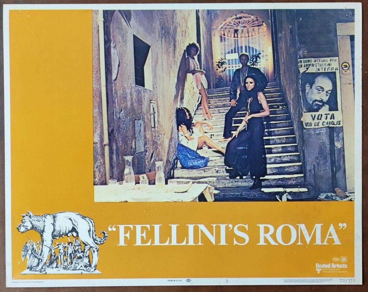 Pia De Doses Elisa Mainardi in stairs FELLINI'S ROMA original