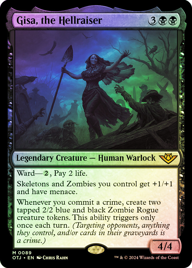 MTG FOIL Gisa, the Hellraiser - Outlaws of Thunder Junction #089