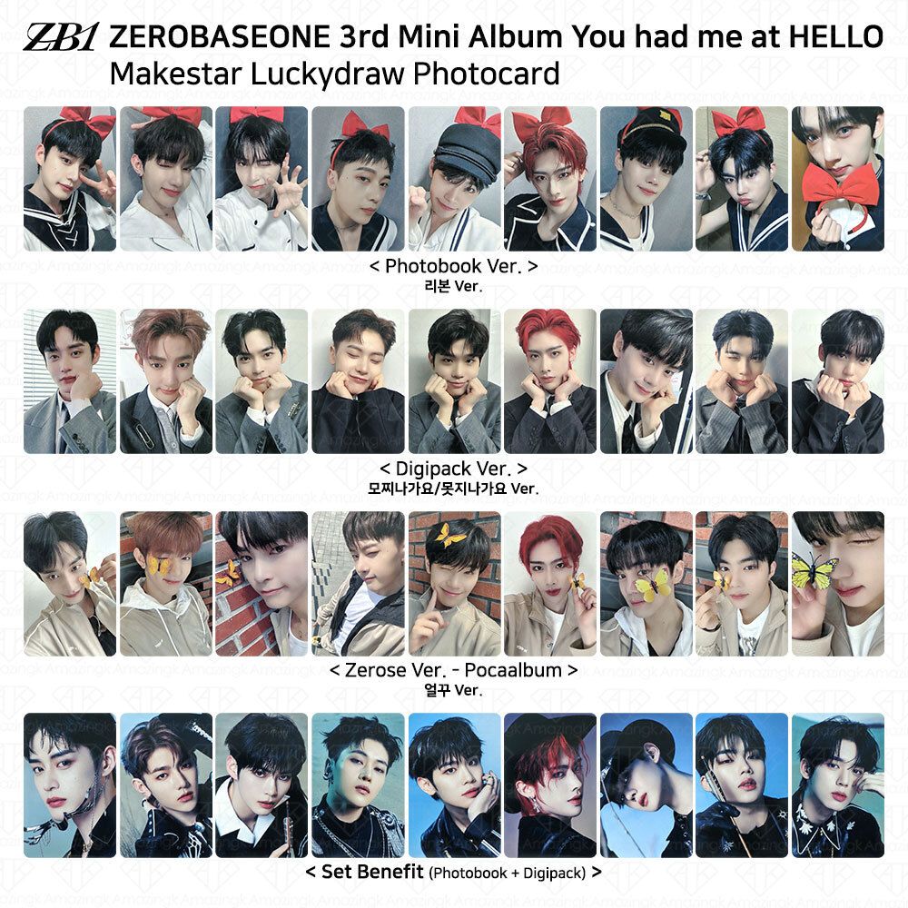 ZEROBASEONE ZB1 You had me at HELLO Makestar Lucky Draw Photocard