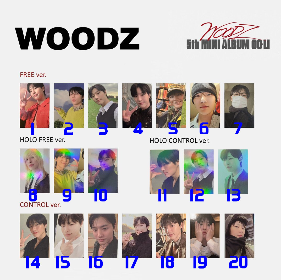 WOODZ Cho Seungyeon OO-LI Album Official PHOTO CARD Photobook Ver