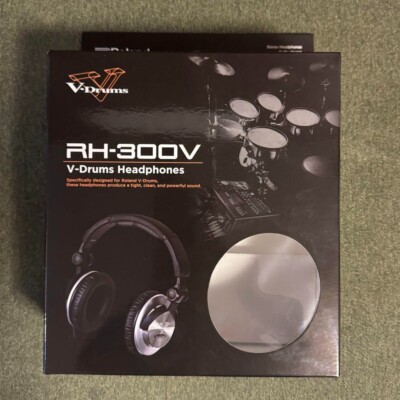 Roland V-Drums Closed Type Dynamic Headphones RH-300V Japan Silver