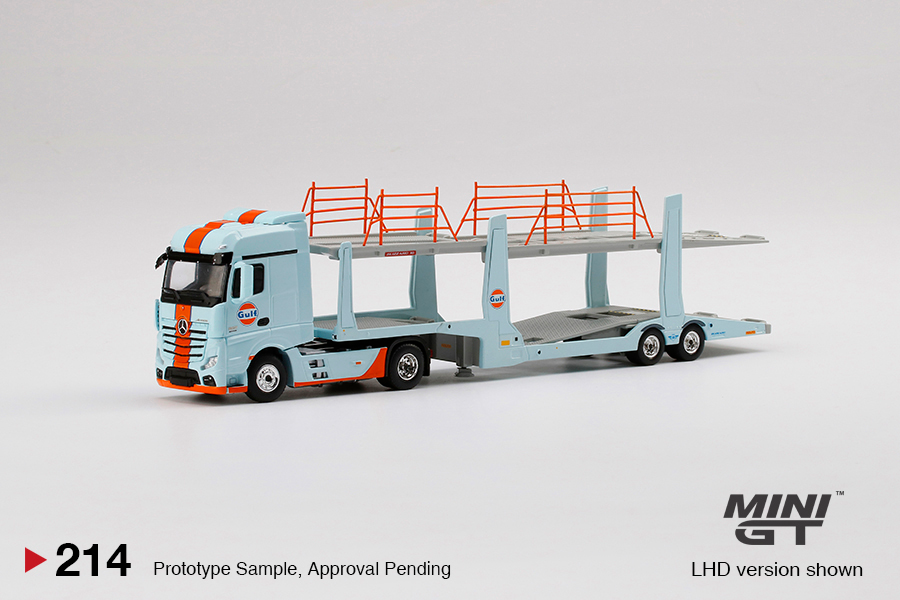 Mini GT 1:64 Mercedes-Benz Actros w/ Car Carrier trailer #214 | eBay