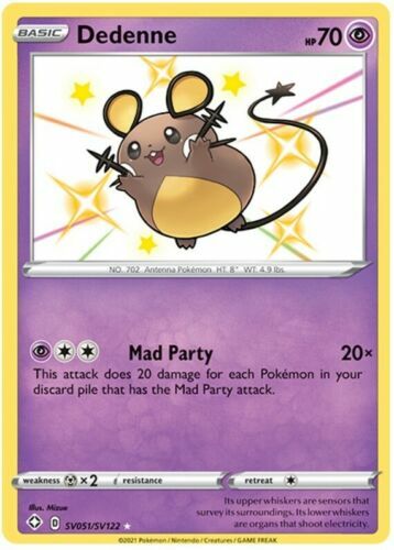 Pokemon - Shining Fates - Dedenne - SV051/SV122 - Shiny Holo Rare