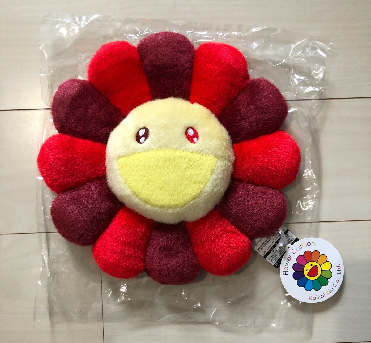Takashi Murakami Flower Cushion Pillow plush 60cm Rose Red kaikai