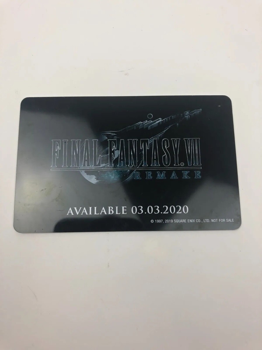 Shinra Company Employee Id Card Promo For Final Fantasy 7 VII