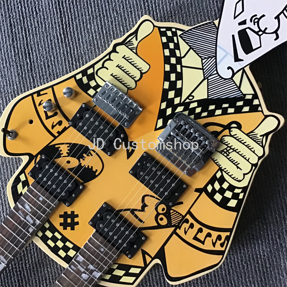 Double Neck Cheap Trick Rick Nielsen Electric Guitar Uncle Dick