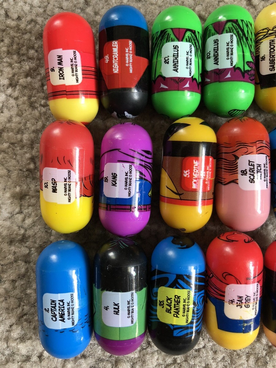 Lot Of 19 Marvel Mighty Beanz Beans Superhero Moose Toys 2003 | eBay