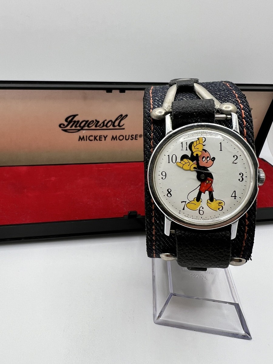 1970's Vintage Disney Mickey Mouse Mechanical Wind Up Stainless