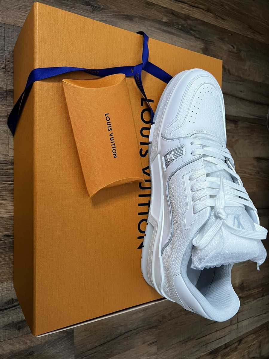 Size 8.5 - Louis Vuitton Trainer White Silver Grey for sale online