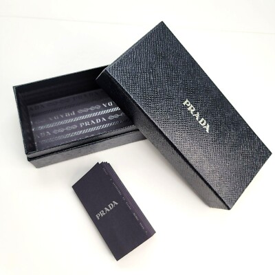 Prada BOX and BROCHURE ONLY for a Luxottica Navy Blue VR612 | eBay