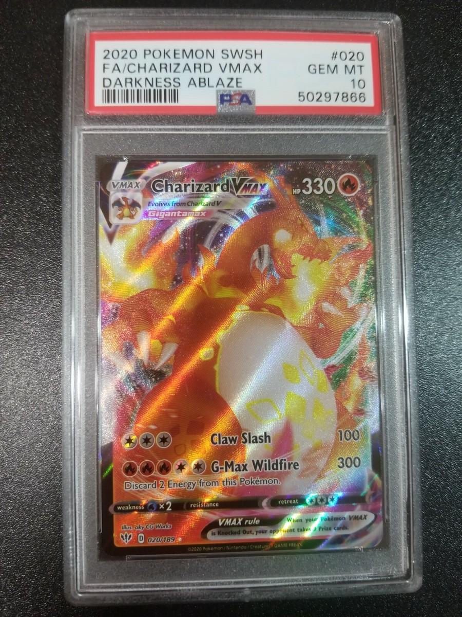 Full Art Charizard VMax 020/189 Darkness Ablaze PSA 10 GEM MINT