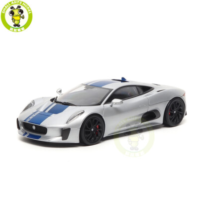 1/18 Almost Real Jaguar C-X75 Silver With Blue Stripes Diecast