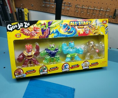 Heroes of Goo Jit Zu All-Stars 4 Pack Blazagon-Rock Jaw-Tyro