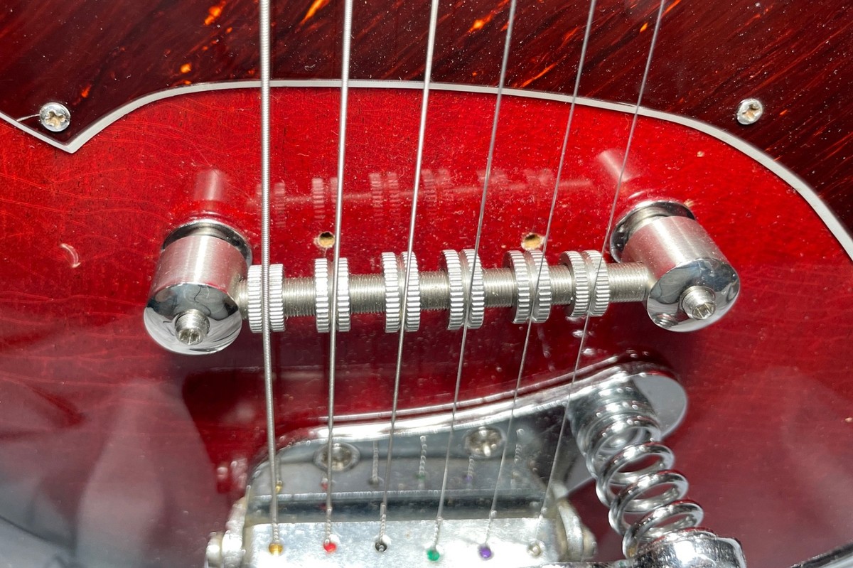 RARE Vintage 1965 Teisco Decca DMI-501, Cherryburst, Roller Bridge