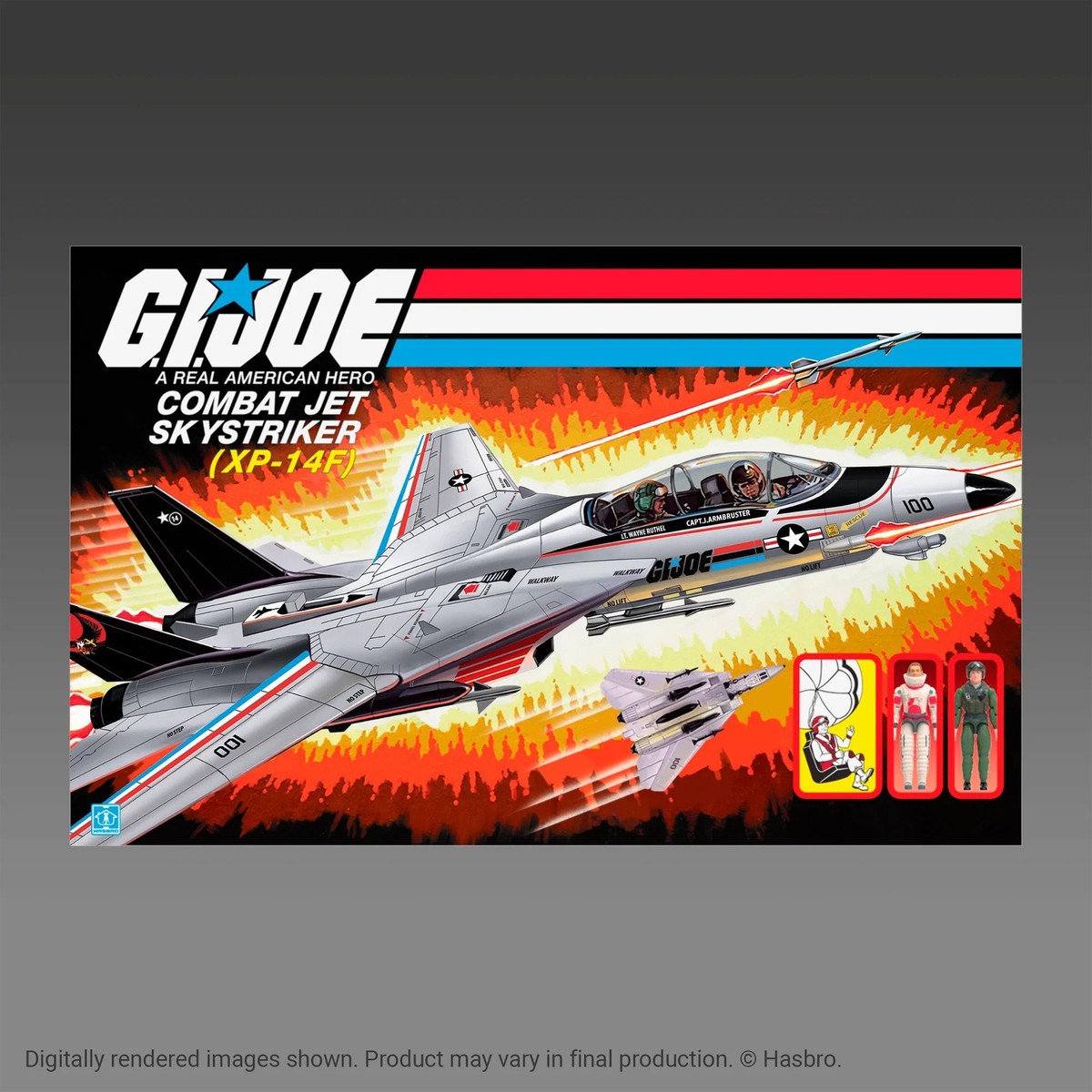 G.I. Joe Retro HASLAB COMBAT JET SKYSTRIKER (XP-14F) w/All Tiers