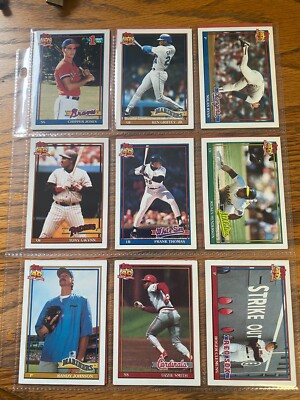 topps 40 years of baseball cards 1991 lot top value cards included