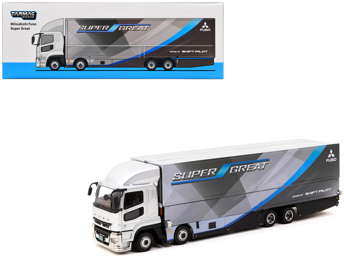 Tarmac Works Mitsubishi Fuso Truck W/Transporter Super Great 1/64