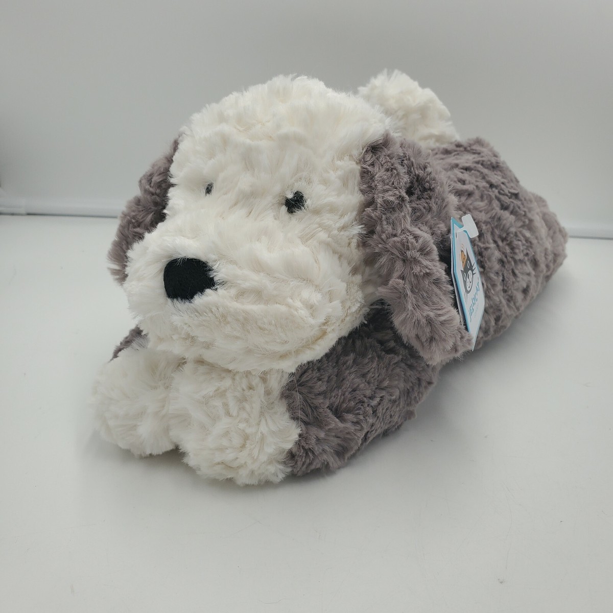 Jellycat Tumblie Sheep Dog Soft Toy Sheepdog Gray White | eBay