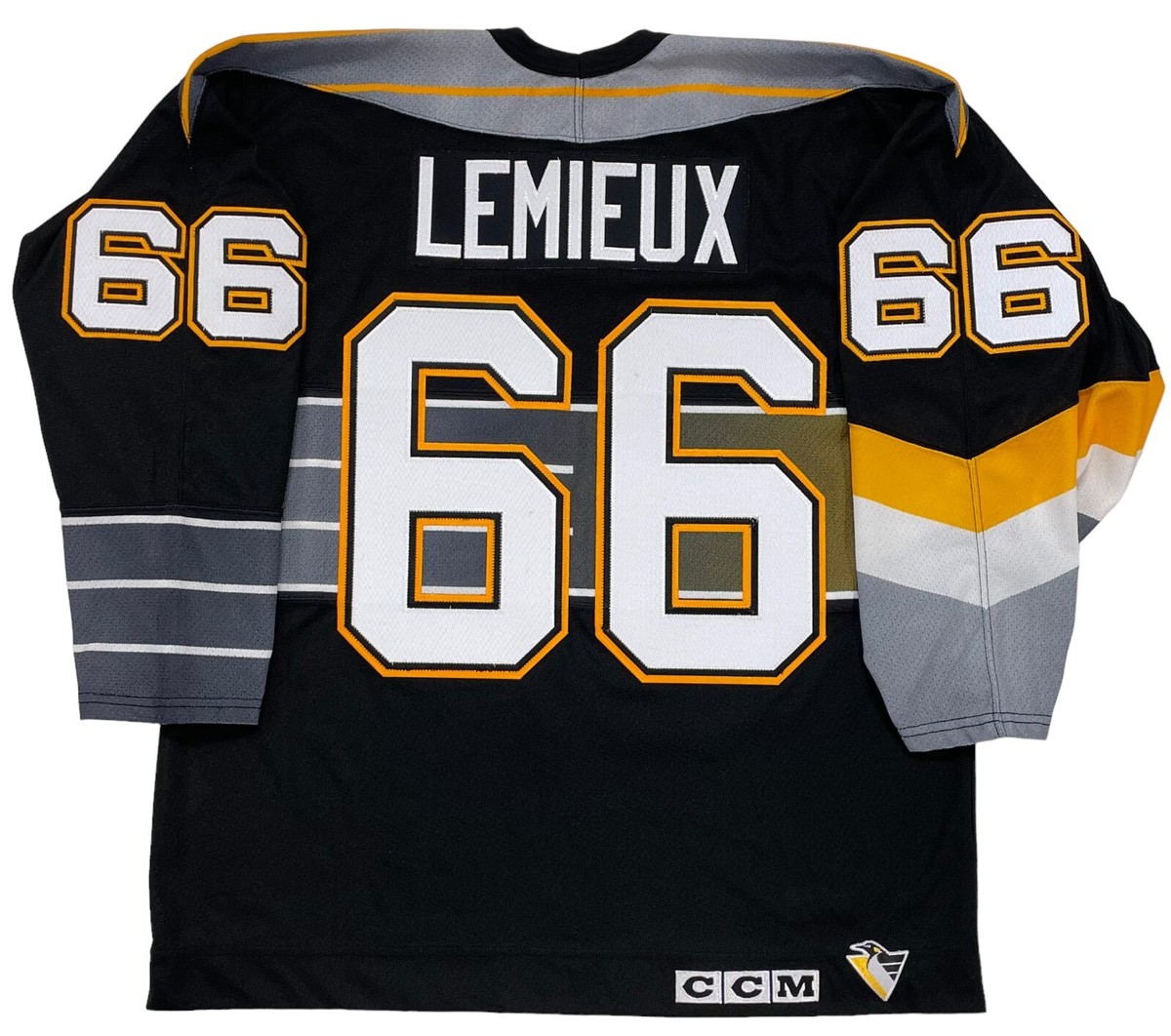 MARIO LEMIEUX PITTSBURGH PENGUINS 1995 CCM BLACK THIRD JERSEY