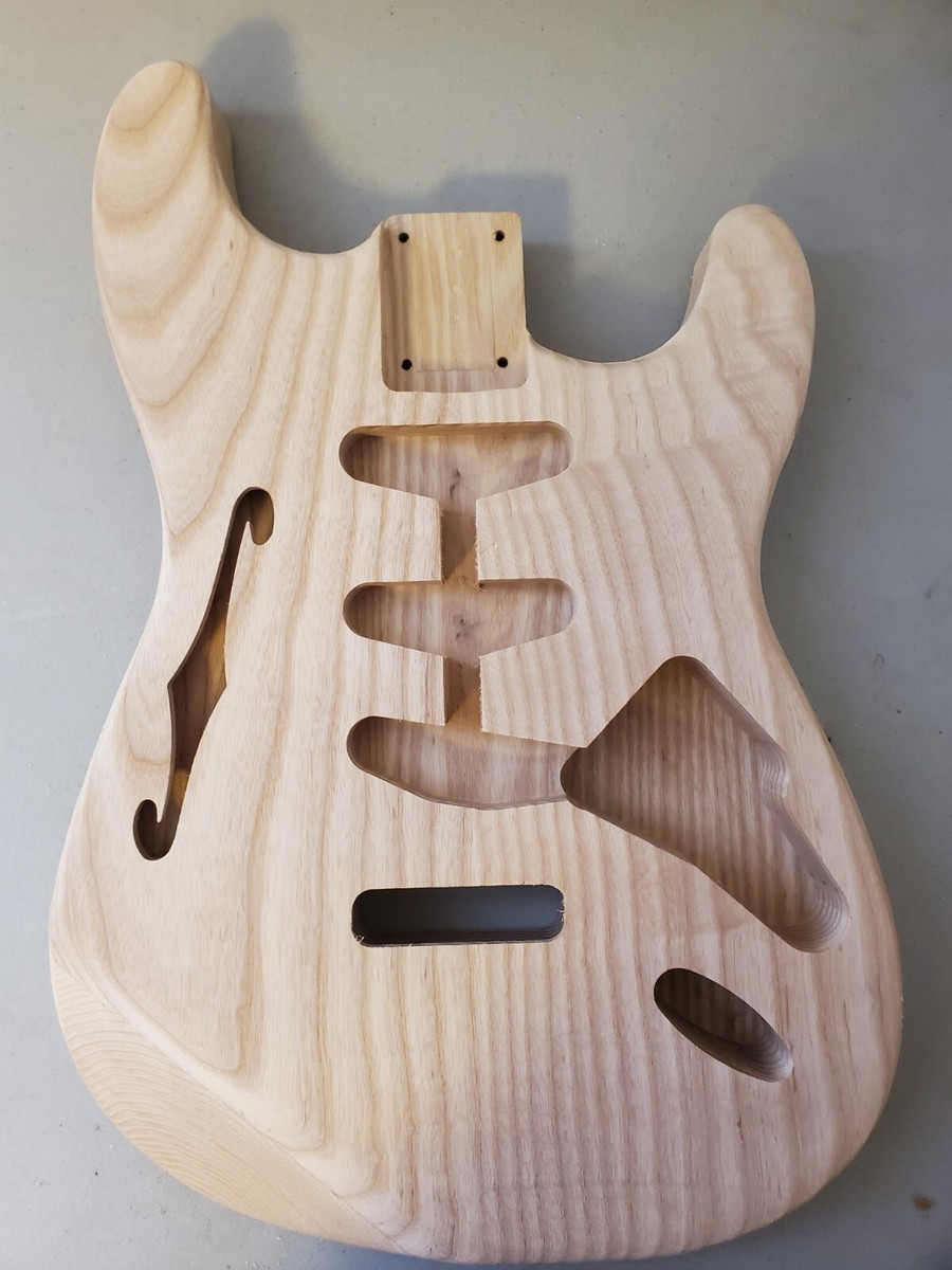 Thinline Strat Body | Unfinished | CNC Made in Texas | Built to