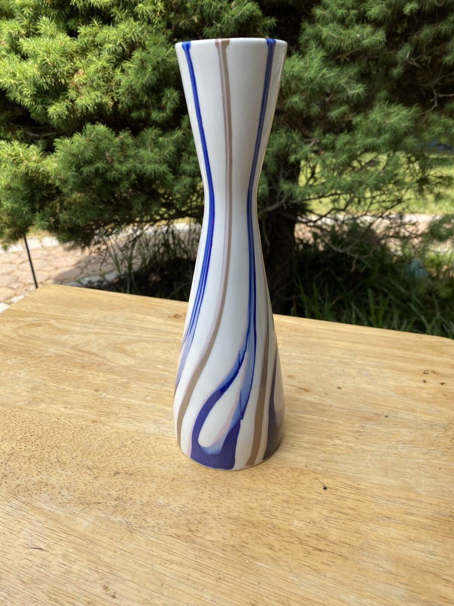 Vintage Hungarian Aquincum hand made porcelain vase Budapest- See