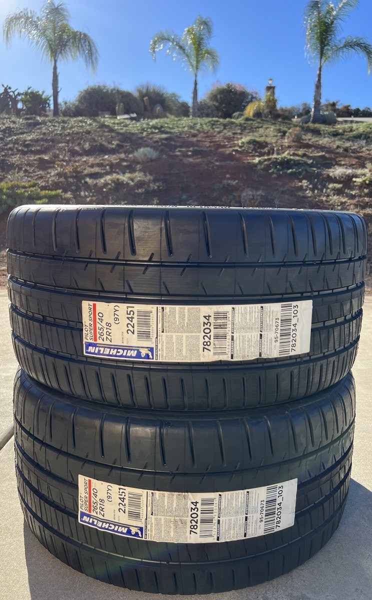 Set of TWO BRAND NEW 265/40ZR18 Michelin Pilot Super Sport Tires