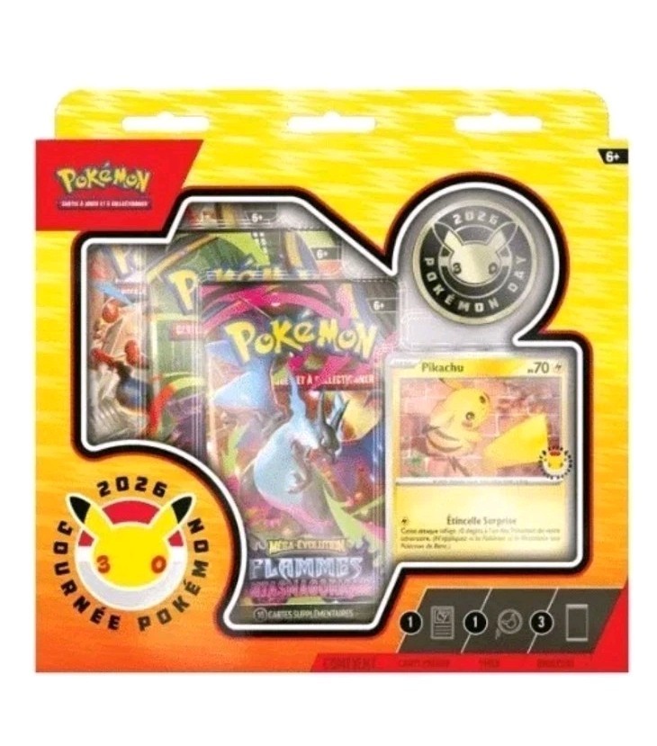 Pokémon 🇫🇷 30th Anniversary 2026 Box Set: Pikachu, 3 Boosters