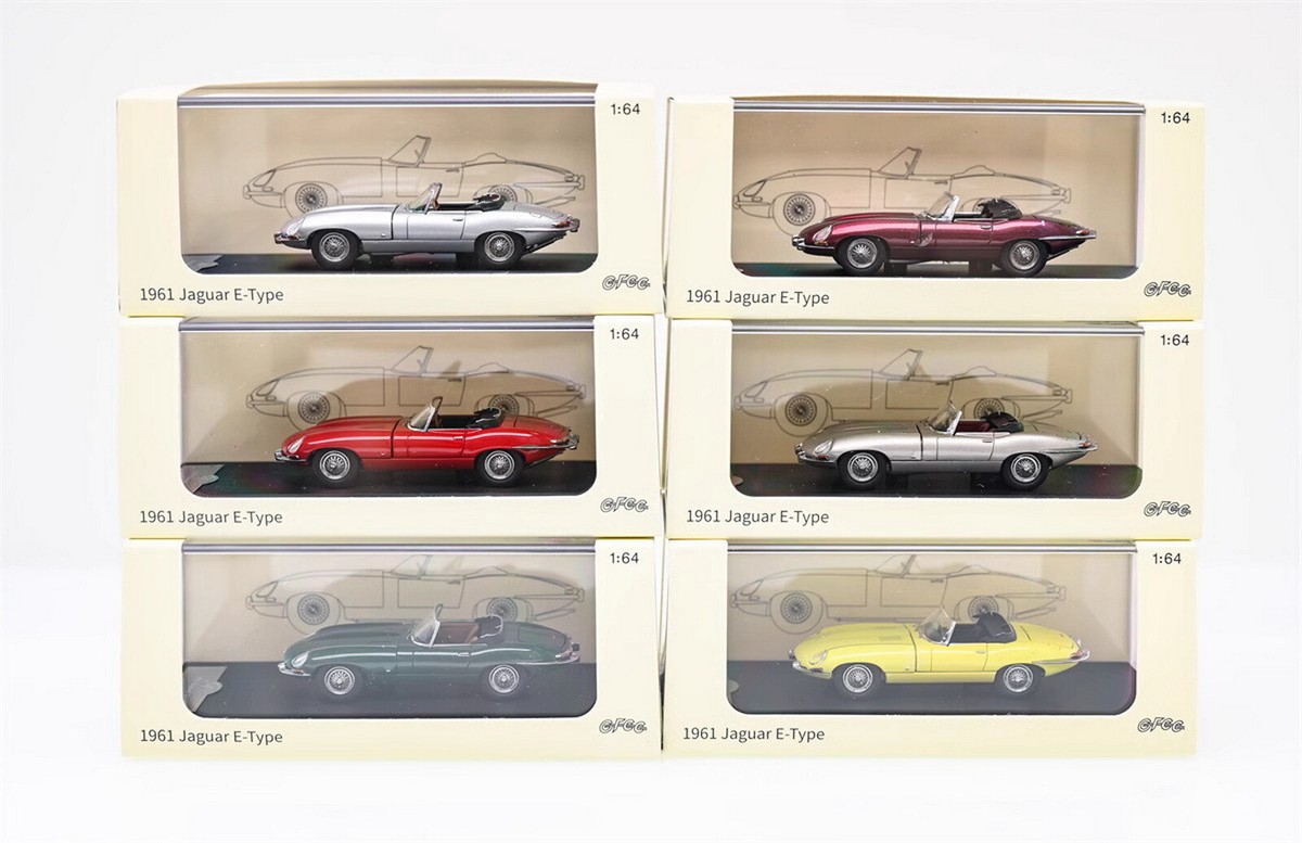 GFCC 1/64 Scale Jaguar E-type Roadster 1961 Red Diecast car Model