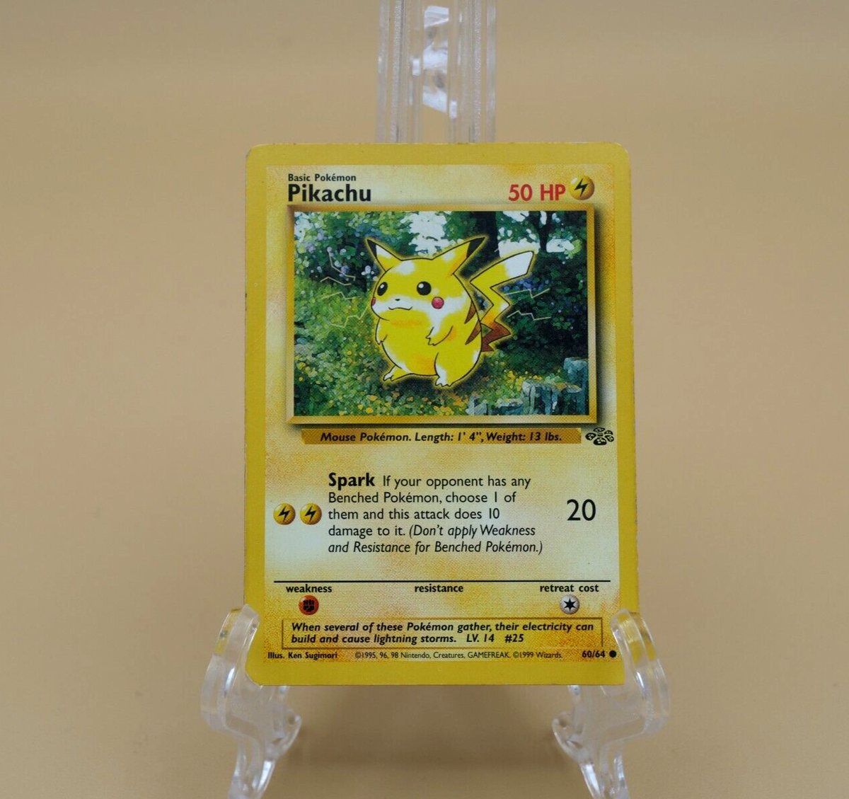 Pokemon 1st Edition, Pikachu Spark Basic Pokemon 50 HP, LV14, #25