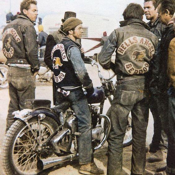 Hells Angels Motorcycle Berdoo Grainy Borders Poster 8x10 Picture
