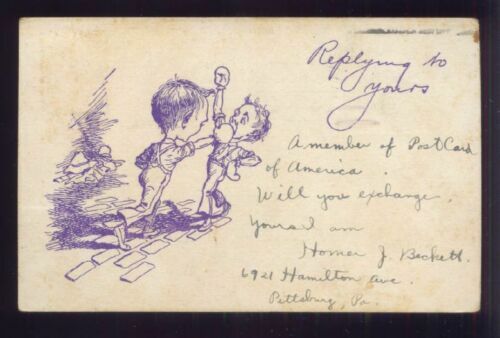 vtg postcard Allen Jones Reflected man painting unposted | eBay