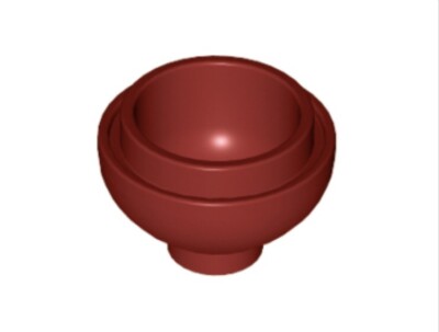 NEW Lego Minifig DARK RED FLOWER POT - Kitchen Food Bowl 2x2 Round