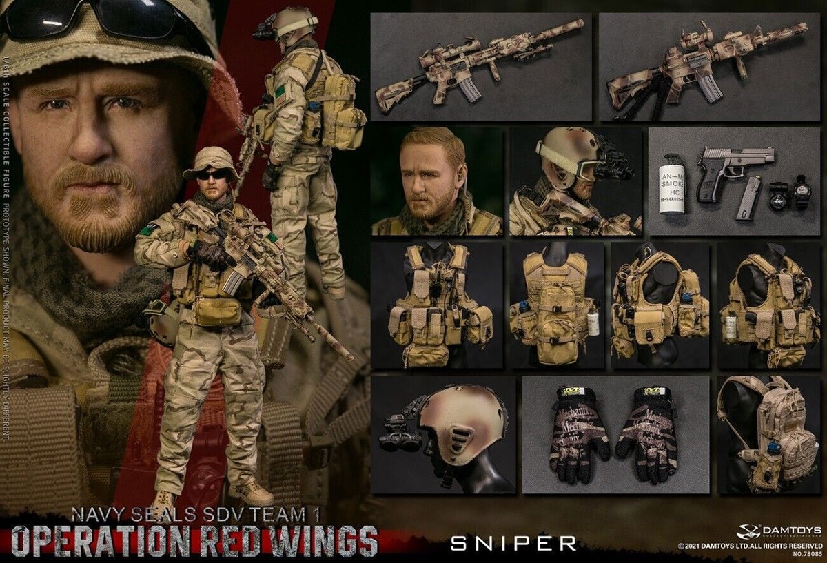 DAMTOYS 78085 NAVY SEALS SDV TEAM 1 Sniper Operation Red Wings 1/6