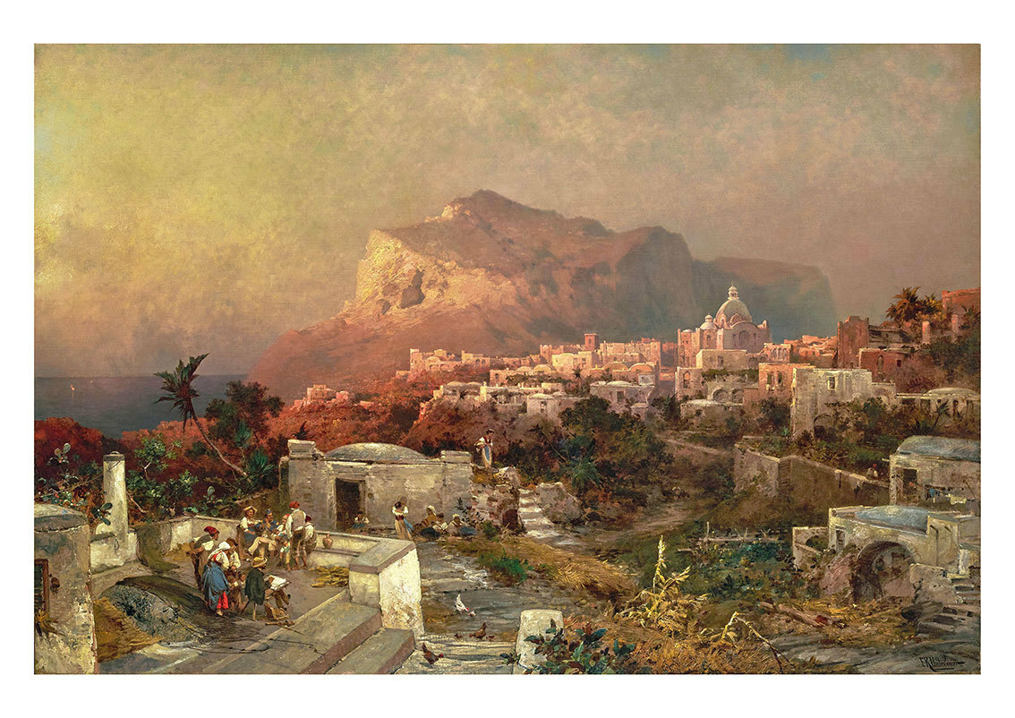 Franz Richard Unterberger - A View of Capri | eBay Australia
