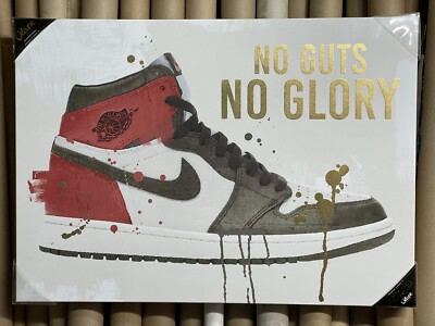 Jordan 1 x Oliver Gal Canvas Wall Art Sneaker “No Guts No Glory