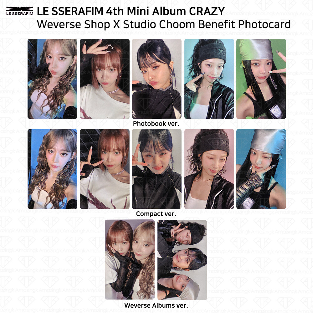 Le Sserafim 4th Mini Album CRAZY Weverse Shop x STUDIO CHOOM