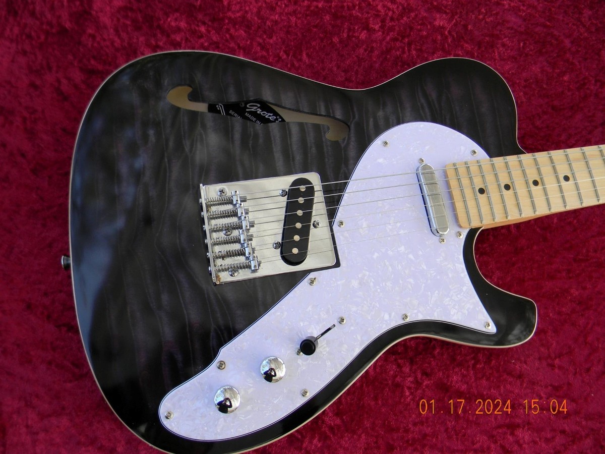 Grote GT-150 Super Series Semi Hollow F Hole Flame Top Electric