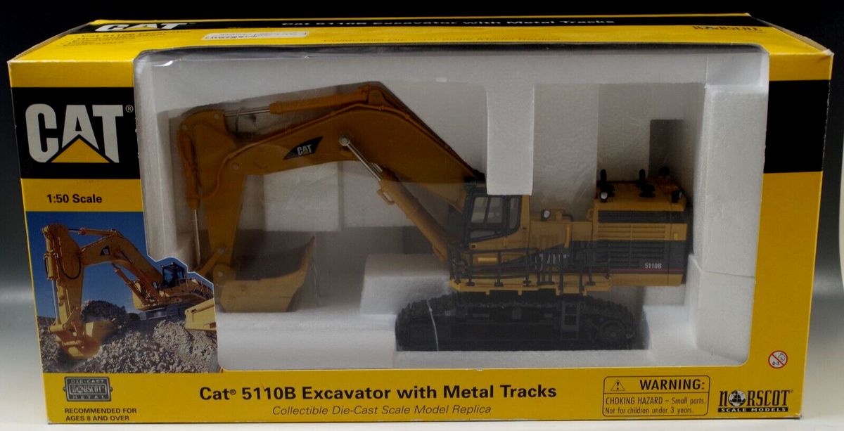 CAT 5110B EXCAVATOR WITH METAL TRACKS NORSCOT MODELS DIE-CAST 1/50