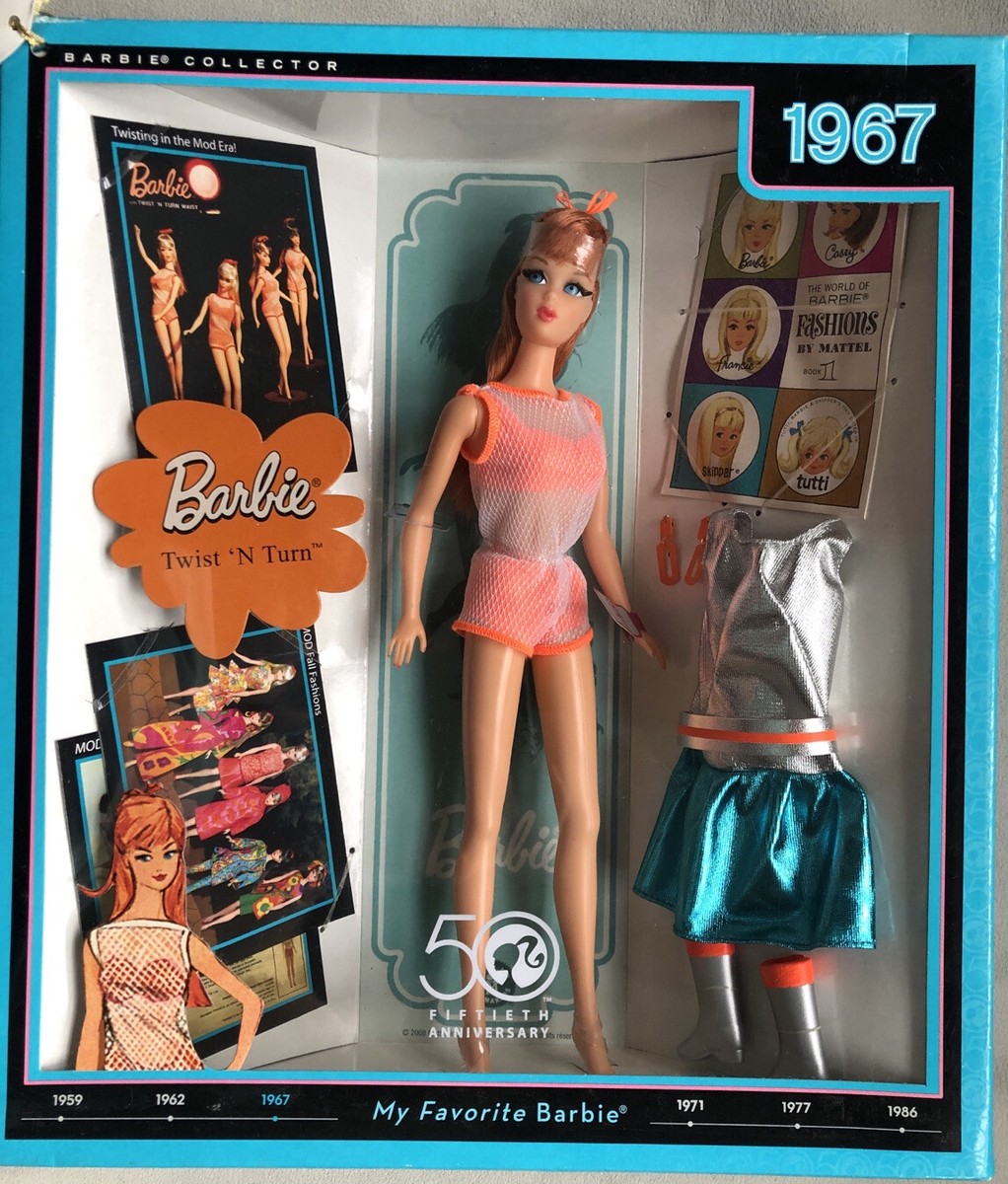 1967 Twist And Turn Red Head Barbie Reproduction, 50th Anniversary