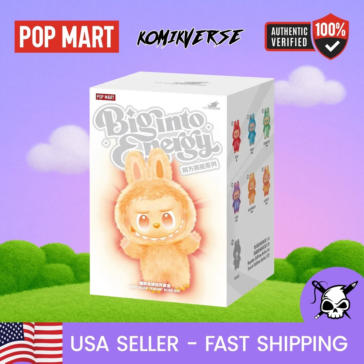 USA* AUTHENTIC POP MART LABUBU MONSTERS BIG INTO ENERGY (VINYL