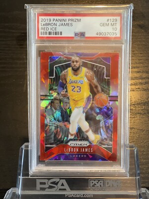 lebron james 2019 - 2020 Prizm 129 red ice prizm psa 10 | eBay