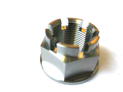 Kawasaki ZX14R 2006-2017 REAR AXLE CASTLE FLANGED NUT TITANIUM